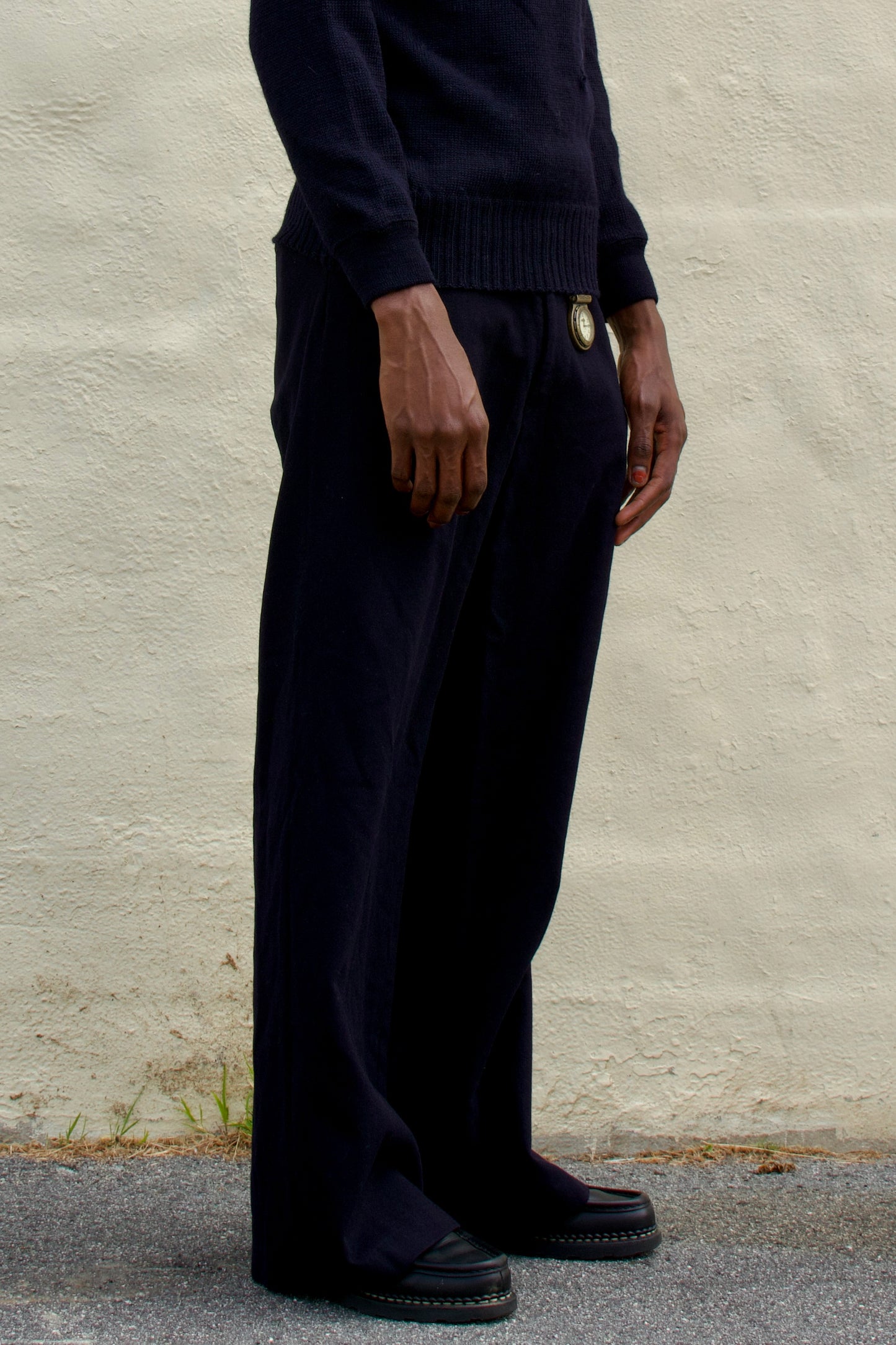 Vintage Wide Leg Officer Trousers